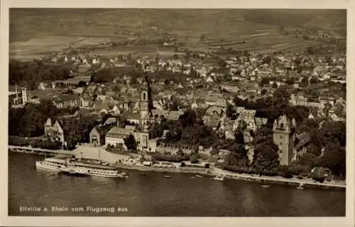 Ak Eltville am Rhein Hessen, Luftaufnahme