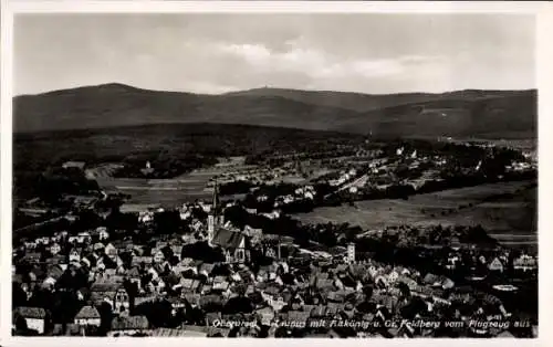 Ak Oberursel im Taunus Hessen, Landschaft mit Oberured, Altkönig, Gr. Feldberg, Flugzeugaufnahme