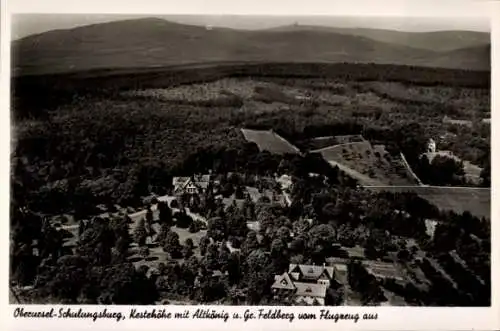 Ak Oberursel im Taunus Hessen, Fliegeraufnahme, Schulungsburg, Altkönig, Gr. Feldberg
