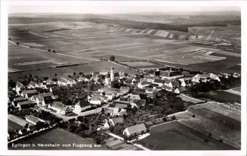 Ak Eglingen Dischingen in der Schwäbischen Alb, Luftaufnahme von Eglingen, ländliche Umgebung, Hä