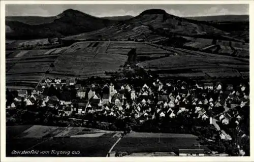 Ak Oberstenfeld in Württemberg, Luftaufnahme von  hügelige Landschaft, zahlreiche Dächer