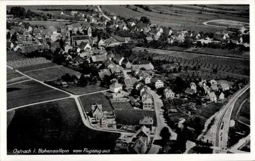 Ak Ostrach in Oberschwaben, Luftaufnahme