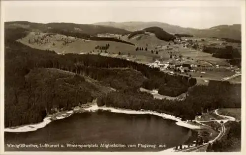 Ak Altglashütten Feldberg im Schwarzwald, Windgfällweiher, Fliegeraufnahme