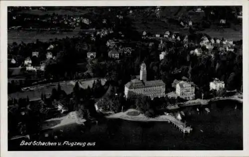 Ak Bad Schachen Lindau am Bodensee Schwaben, Fliegeraufnahme