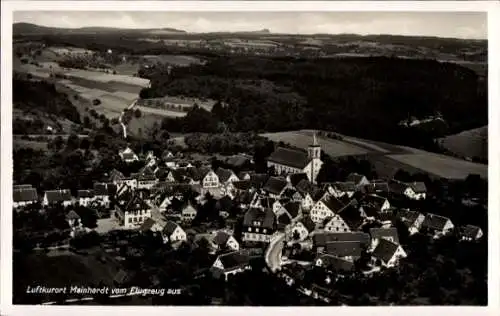 Ak Mainhardt in Württemberg, Luftkurort  Luftaufnahme, viele Häuser, Kirche, Landschaft