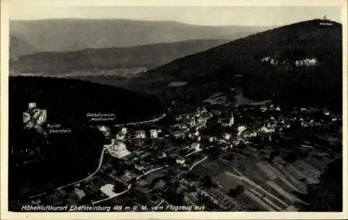 Ak Ebersteinburg Baden Baden am Schwarzwald, Ruine Eberstein, Gasthof Pension Waldfrieden