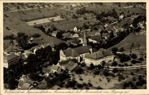 Ak Zell am Harmersbach Schwarzwald Baden, Fliegeraufnahme, Kapuzinerkloster, Missionsschule