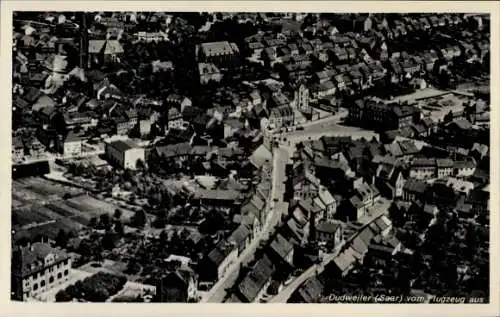 Ak Dudweiler Saarbrücken im Saarland, Luftaufnahme, Stadtansicht von Dudweiler, viele Häuser, s F