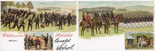 Klapp Ak Manöver, Parade, Deutsche Soldaten, Liebespaar