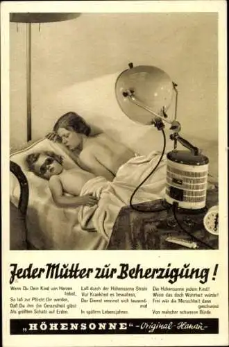 Ak Werbung, Höhensonne, Jeder Mutter zur Beherzigung