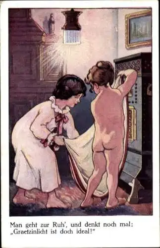 Ak Reklame, Graetzinlicht, Kinder