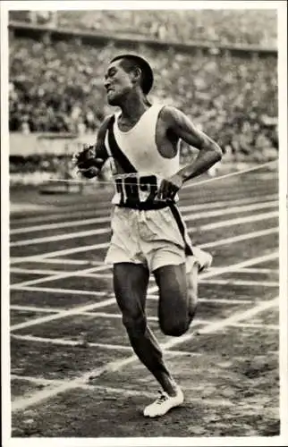 Sammelbild Olympia 1936, Japanischer Marathonläufer Kitei Son