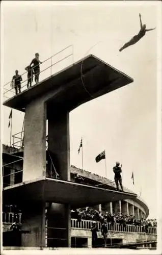 Ak Olympische Spiele Berlin 1936, Kunstspringer, Olympiastadion
