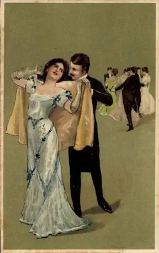 Ak Tanzende Menschen, Tanzpaar, Liebespaar