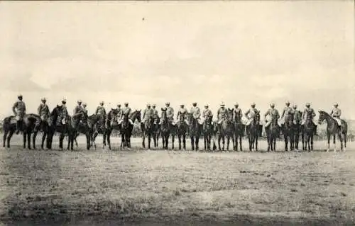 Ak Deutsche Soldaten in Uniformen, Soldaten zu Pferden