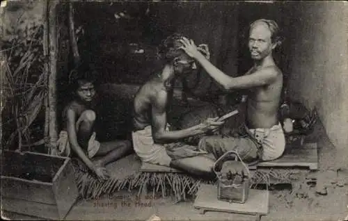 Ak Sri Lanka Ceylon, Barbier, Einheimische