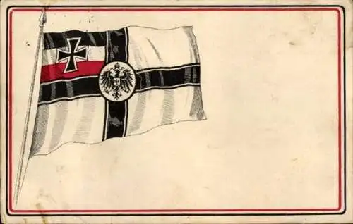 Ak Reichskriegsflagge, Kaiserreich, I WK
