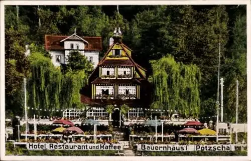 Ak Pötzscha Wehlen an der Elbe Sachsen, Hotel Bauernhäusl