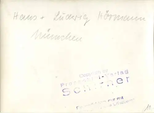 Foto München, Radrennfahrer Ludwig und Hans Hörmann, Portrait