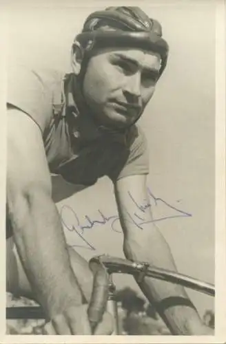 Foto Radrennfahrer Gerhard Schulz, Portrait 15.10.1950, Autogramm