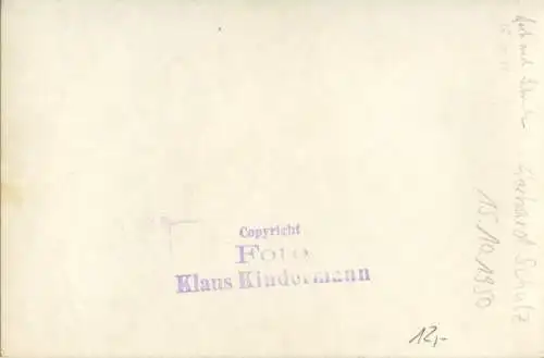 Foto Radrennfahrer Gerhard Schulz, Portrait 15.10.1950, Autogramm