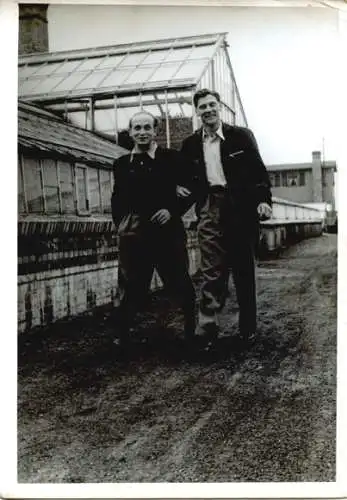 Foto Radrennfahrer Heinrich Schwarzer und Georg Voggenreiter