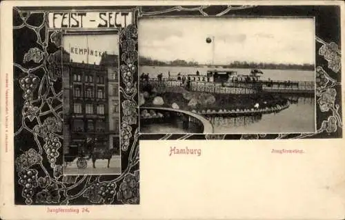 Ak Hamburg Mitte Altstadt, Kempinski Hotel, Jungfernstieg,   Ansicht