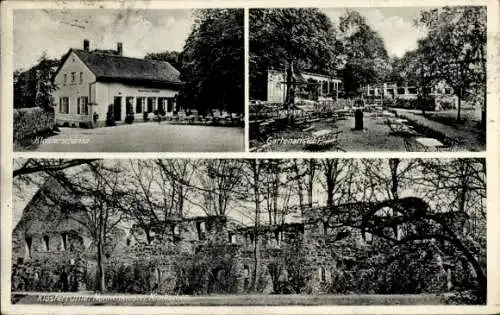 Ak Nimbschen Grimma in Sachsen, Klosterschanke, Gartenansicht, Ruine