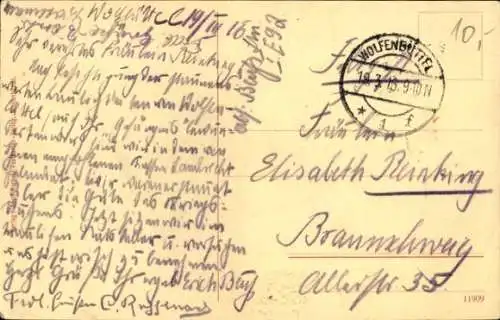 Ak Wolfenbüttel in Niedersachsen, Weinhandlung zum Ratskeller,  Architektur, idyllischer Innenhof