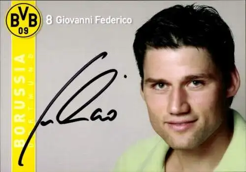 Autogrammkarte Fußballer Giovanni Federico, BVB 09 Borussia Dortmund, Autogramm