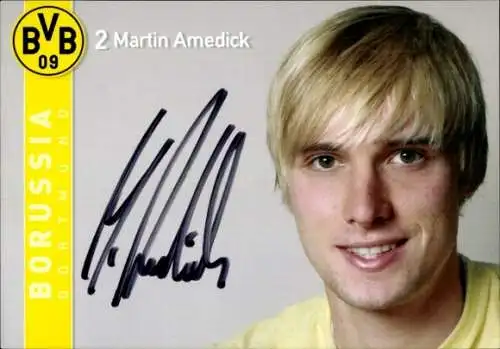 Autogrammkarte Fußballer Martin Amedick, BVB 09 Borussia Dortmund, Autogramm