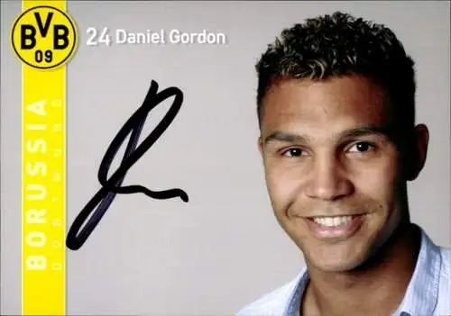Autogrammkarte Fußballer Daniel Gordon, BVB 09, Borrussia Dortmund, Autogramm