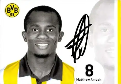 Autogrammkarte Fußballer Matthew Amoah, BVB 09, Borrussia Dortmund, Autogramm