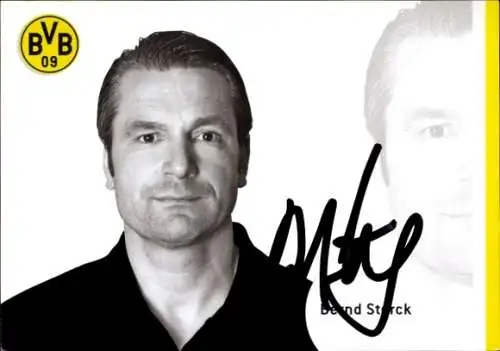 Autogrammkarte Co Trainer Bernd Storck, BVB 09, Borrussia Dortmund, Autogramm