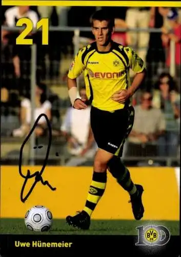 Autogrammkarte Fußballer Uwe Hünemeier, BVB 09, Borrussia Dortmund, Autogramm