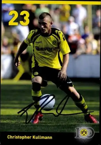 Autogrammkarte Fußballer Christopher Kullmann, BVB 09, Borrussia Dortmund, Autogramm