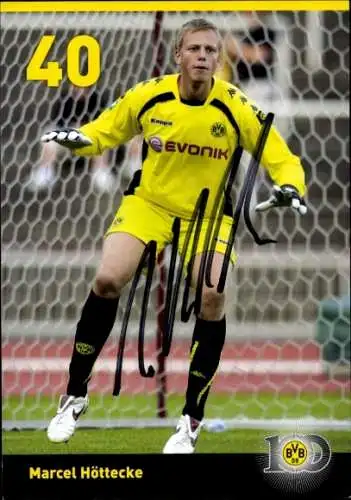Autogrammkarte Fußballer Marcel Höttecke, BVB 09, Borrussia Dortmund, Autogramm