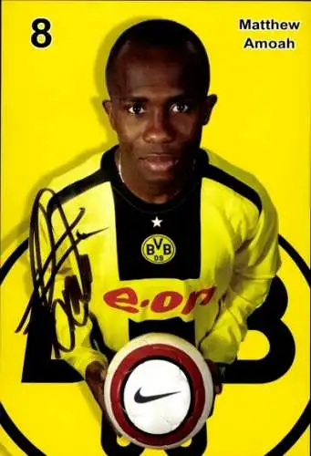 Autogrammkarte Fußballer Matthew Amoah, BVB 09, Borrussia Dortmund, Autogramm