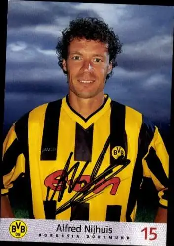 Autogrammkarte Fußballer Alfred Nijhuis, BVB 09, Borrussia Dortmund, Autogramm