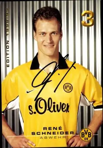 Autogrammkarte Fußballer René Schneider, BVB 09, Borrussia Dortmund, Autogramm