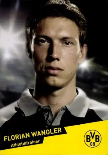 Autogrammkarte Athletiktrainer Florian Wangler, BVB 09, Borrussia Dortmund, Autogramm
