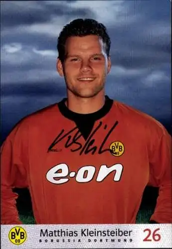 Autogrammkarte Fußballer Matthias Kleinsteiber, BVB 09, Borrussia Dortmund, Autogramm