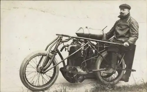 Foto Ak Bahnradsport, Schrittmacher, Motorrad