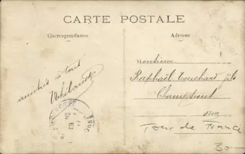 Foto Ak Radrennen Paris - Brest 1911, Pré-en-Pail Mayenne