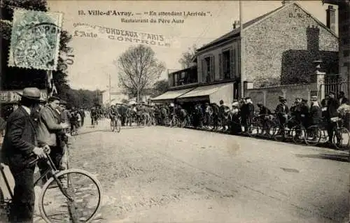 Ak Radrennen Bordeaux - Paris, Kontrollpunkt in Ville d'Avray, Restaurant Père Auto