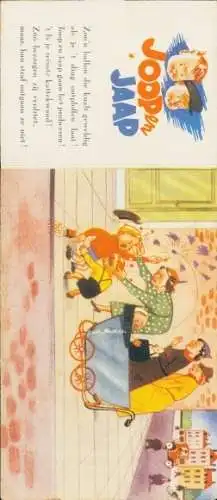 Klapp Ak Kurzgeschichte, Joop und Jaap, Frauen, Baby im Kinderwagen
