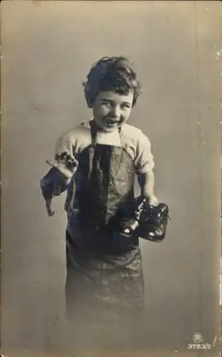 Ak Junger Schuhputzer, Portrait