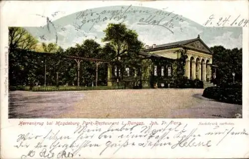 Ak Herrenkrug Magdeburg in Sachsen Anhalt, Park-Restaurant