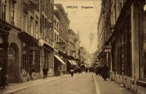 Ak Breda Nordbrabant Niederlande, Brückenstraße