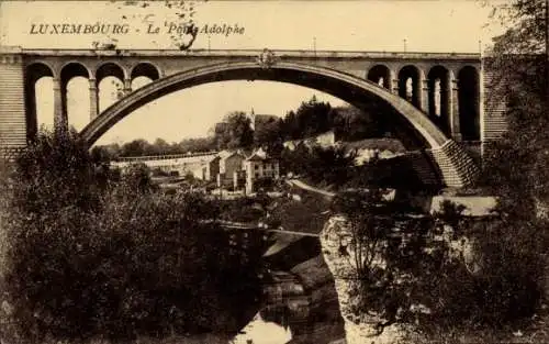 Ak Luxemburg Luxembourg, Pont Adolphe